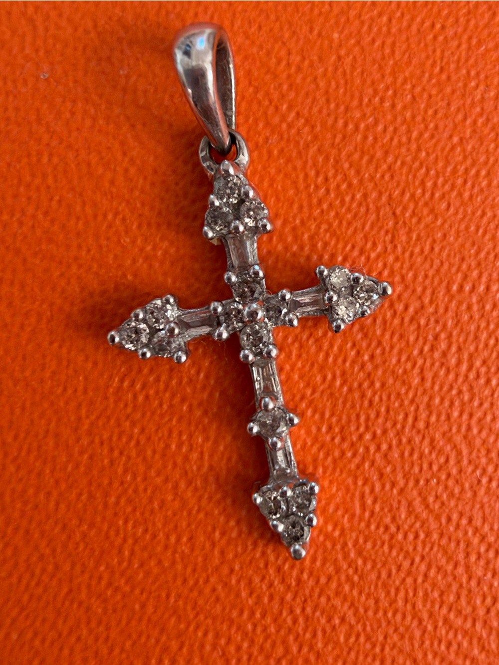 10k Cross Pendant with diamonds